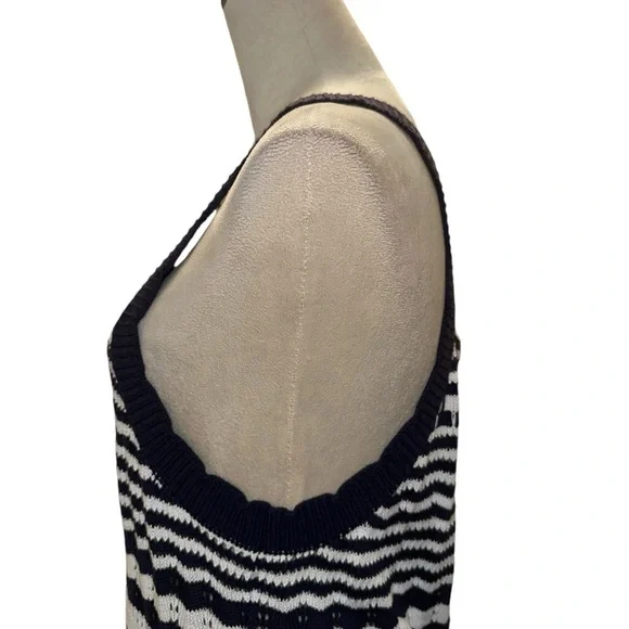 Joie Crochet White Blue Maxi Sleeveless Dress XL NWT - Picture 7 of 10